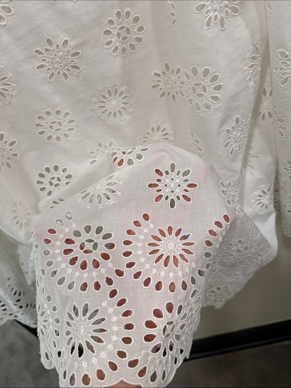 NWT CHLOE sz 42 / US 10
Scalloped Eyelet-Embroidered Mini Shift Dress - Picture 9 of 11